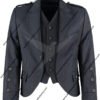 Black Tweed Kilt Jacket and Waistcoat