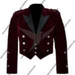 Maroon velvet prince charlie coat
