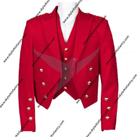 Red Prince Charlie Kilt Jacket