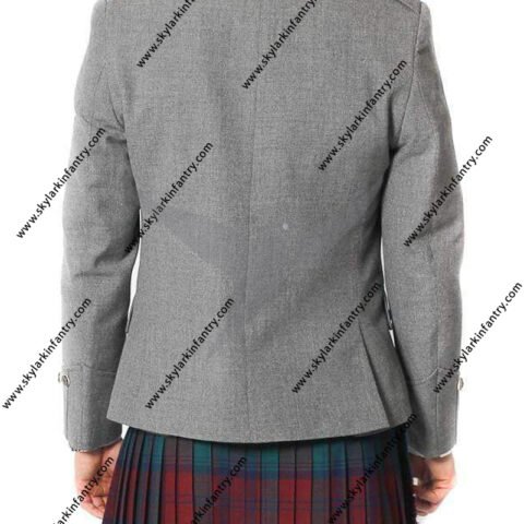 TWEED ARGYLE JACKET AND 5 BUTTON VEST LIGHT GREY TWEED