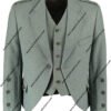 Tweed Kilt Jacket and Waistcoat Moss Front
