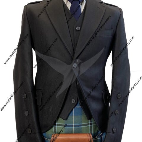 tweed kilt jacket midnight